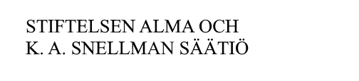 Stiftelsen Alma och K. A. Snellman Säätiö logo. Linkki vie säätiön kotisivulle